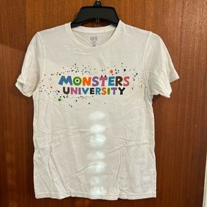 UNIQLO Monsters University confetti graphic tee shirt